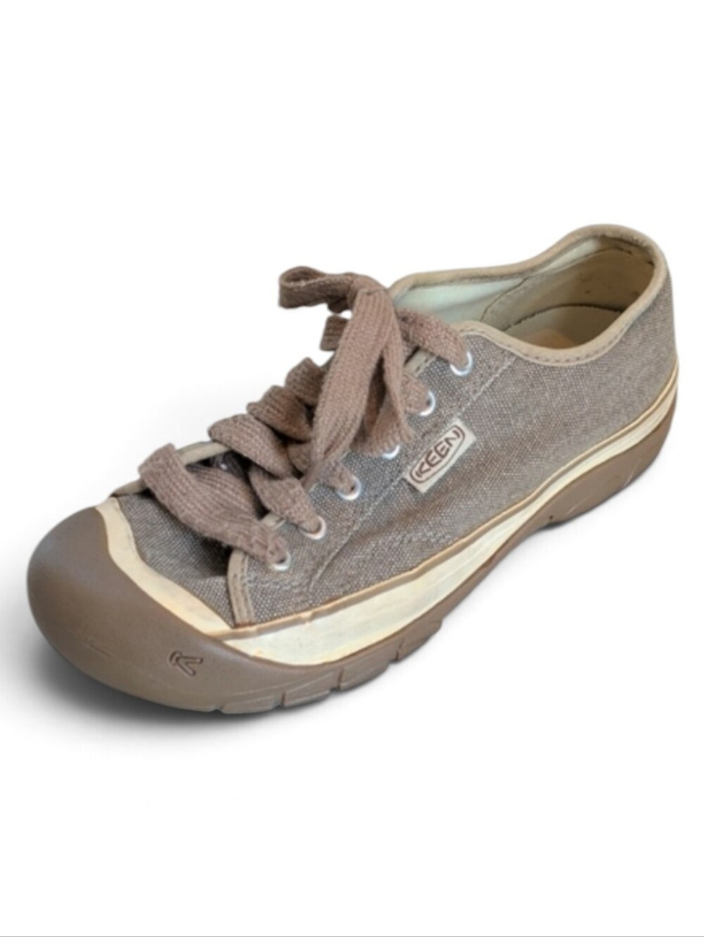 Keen, Vulcanized Low Canvas Sneaker With Rubber Toe Cap. Mushroom Color. Size 9